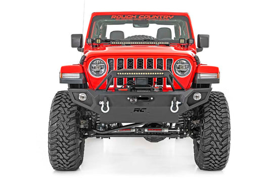 70823 Jeep Quad LED Light Pod Kit - Black Series w/ Amber DRL (18-22 JL / 20-22 Gladiator) Rough Country Canada