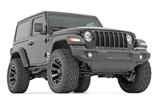 90761 Contoured Drop Steps - 2 Door - Jeep Wrangler JL 4WD (2018-2023) Rough Country Canada