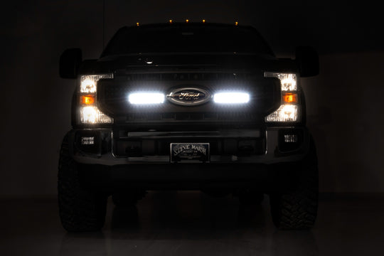 70898 LED Light Kit - Grille Mount - 10 Inch Black - Slimline - Ford Super Duty (20-21) Rough Country Canada
