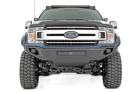 10756A Front Bumper - High Clearance - Skid Plate - Ford F-150 (18-20) Rough Country Canada