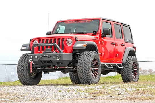 90769A Contoured Drop Steps - 4 Door - Jeep Wrangler 4xe (21-23)/Wrangler JL (18-23) Rough Country Canada