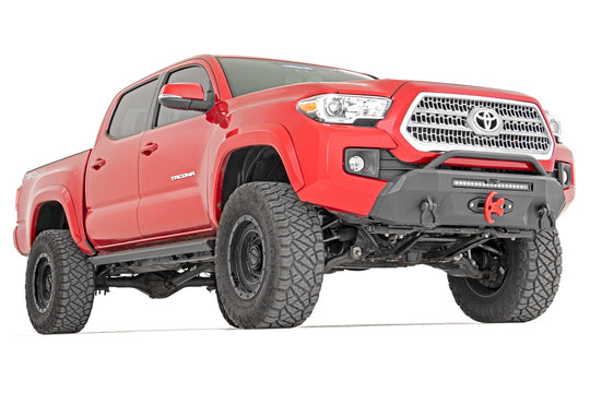 10714 Front Bumper - Hybrid - 9500-Lb Pro Series Winch - Synthetic Rope - Toyota Tacoma (16-23) Rough Country Canada