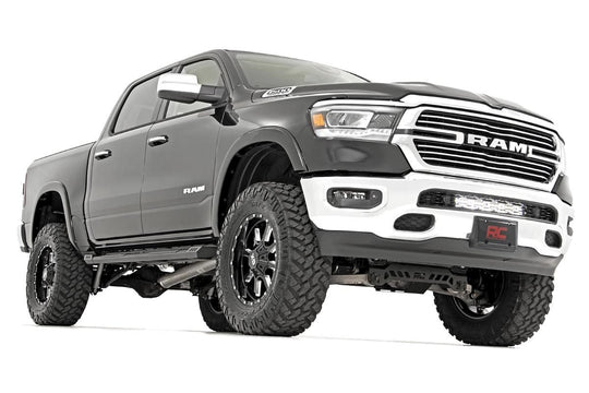 70779DRL LED Light - Bumper Mount - 20" Black Dual Row - White DRL - Ram 1500 (19-23) Rough Country Canada