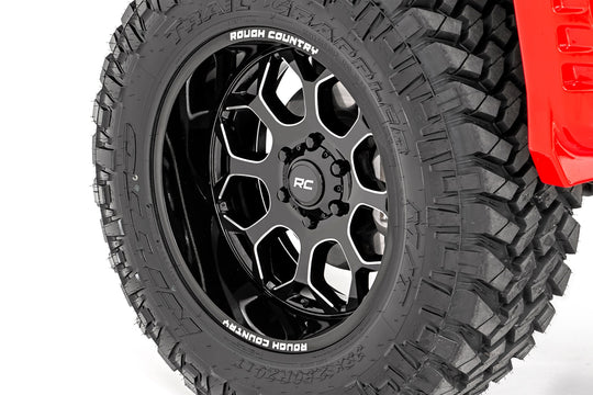 96201018 Rough Country 96 Series Wheel - One-Piece - Gloss Black - 20x10 - 5x5 - -19mm Rough Country Canada