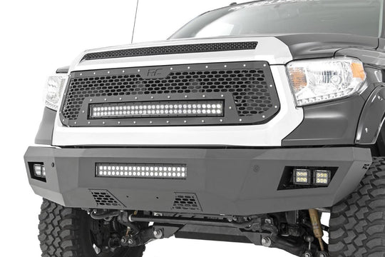 70224 Mesh Grille - 30" Dual Row LED - Black - Amber DRL - Toyota Tundra (14-17) Rough Country Canada