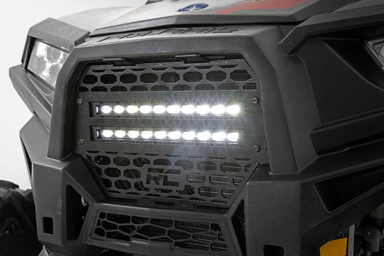 93041 Grille Kit - 10" Black Slimline LED Pair - Polaris RZR XP 1000/RZR XP 4 1000 (14-19) Rough Country Canada