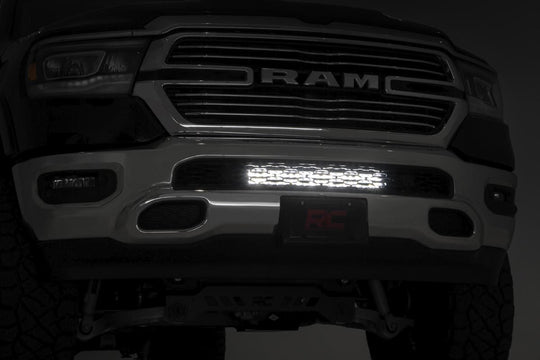 70779 LED Light - Bumper Mount - 20" Black Dual Row - Ram 1500 (19-23) Rough Country Canada