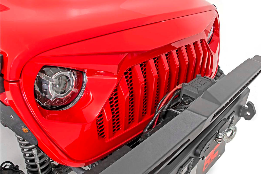 10496 Replacement Grille - Angry Eyes - Jeep Gladiator JT/Wrangler 4xe/Wrangler JL (18-23) Rough Country Canada