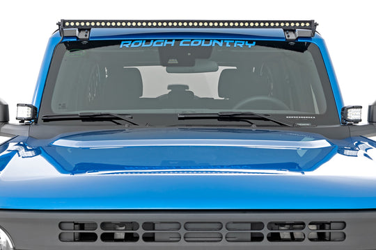 71048 LED Light - Ditch Mount - 2" Black Pair - White DRL - Ford Bronco (21-23) Rough Country Canada