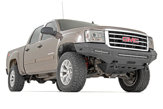 10912 Front Bumper - Fabricated - Prerunner - GMC Sierra 1500 (07-13) Rough Country Canada