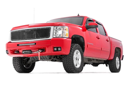 70762DRLA Chevrolet LED Fog Light Kit - Black Series w/ Amber DRL (07-13 Silverado 1500) Rough Country Canada
