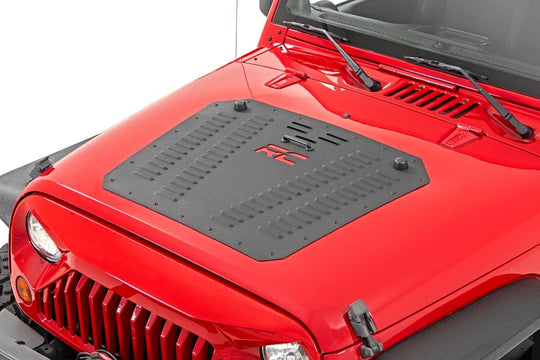 10527 Hood Louver with RC Logo - Jeep Wrangler JK (2007-2018) Rough Country Canada