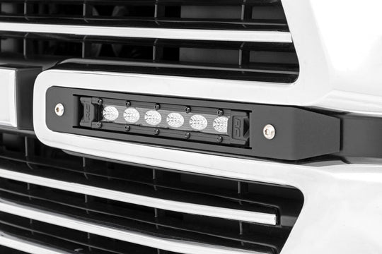 70783 Dual 6in LED Grille Kit - Black Slimline - Ram 1500 2WD/4WD (19-23) Rough Country Canada