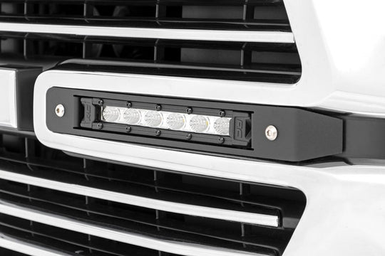 70784 Dual 6in LED Grille Kit - Chrome Slimline - Ram 1500 2WD/4WD (19-23) Rough Country Canada