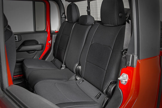 91034 Seat Covers - Front and RR No Cup Holder - Jeep Gladiator JT (20-22) Rough Country Canada