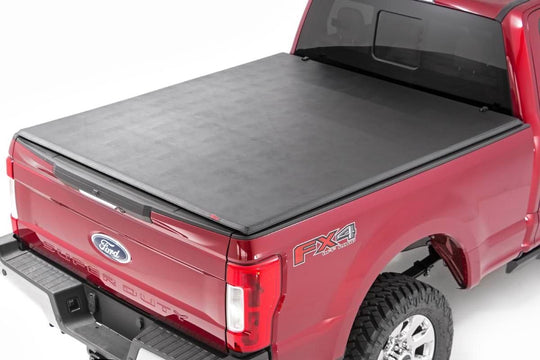 RC44599650 Bed Cover - Tri Fold - Soft - 6'10" Bed - Ford Super Duty (99-16) Rough Country Canada