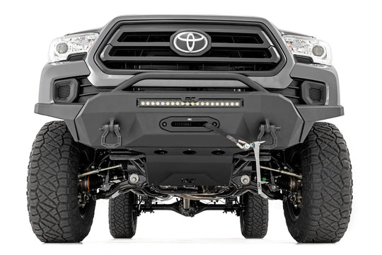 10725 Front Bumper - High Clearance - Hybrid - 20" Blk DRL LED - Toyota Tacoma (16-23) Rough Country Canada