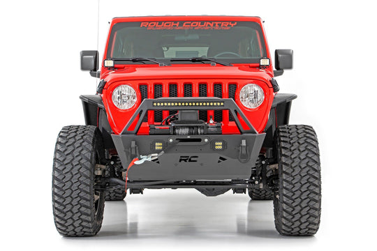 10597A Front Bumper - Stubby - Trail - Jeep Gladiator JT/Wrangler 4xe/Wrangler JK/Wrangler JL Rough Country Canada