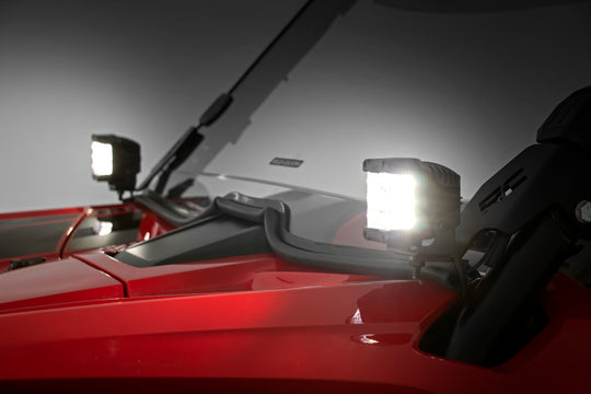 92035 LED Light - Cage Mount - 2" Chrome Pair - Wide Angle - Honda Talon (19-21) Rough Country Canada