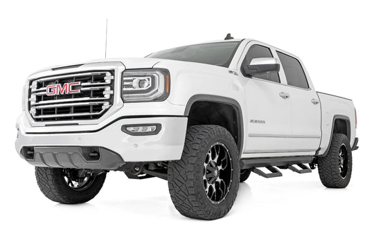 12001 SR2 Adjustable Aluminum Steps - Crew Cab - Chevy/GMC 1500/2500HD/3500HD (07-18) Rough Country Canada