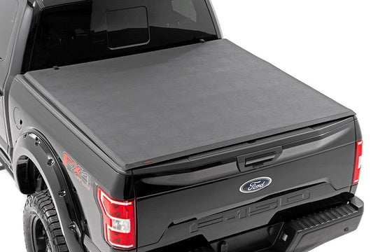RC44521550 Bed Cover - Tri Fold - Soft - 5'7" Bed - Ford F-150 (21-23)/F-150 Lightning (2022) Rough Country Canada