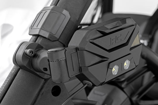 99201 UTV Aluminum Side Mirrors w/Turn Signal (Pro-Fit Cages - Universal) Rough Country Canada