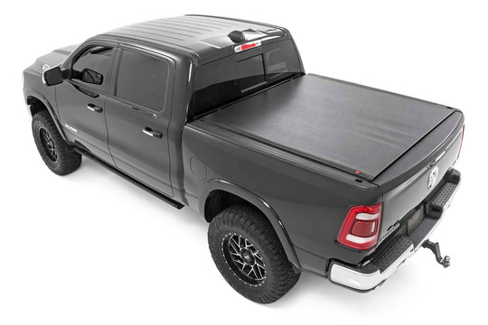 48320550 Soft Roll Up Bed Cover - 5'7" Bed - No Rambox - Ram 1500 (19-23)/1500 TRX (21-23) Rough Country Canada