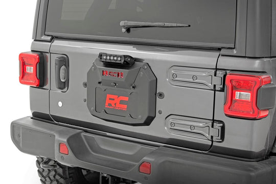 10584 Spare Tire Carrier Delete - 8 Inch BLK Ser LED - Jeep Wrangler JL (18-23) Rough Country Canada
