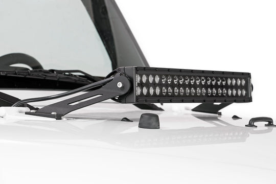 70533 LED Light Mount - Hood - 20" - Jeep Wrangler JK (2007-2018) Rough Country Canada