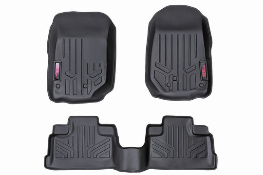 M-61412 Floor Mats - FR & RR - 4 Door - Jeep Wrangler JK 4WD (2014-2018) Rough Country Canada