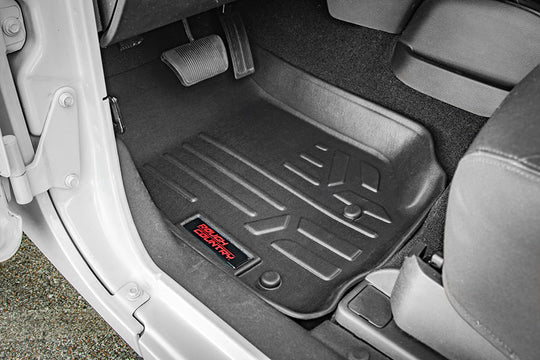 M-6142 Floor Mats - Front - - Jeep Wrangler JK 4WD (2014-2018) Rough Country Canada