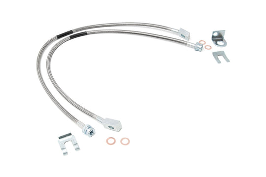 89702 Brake Lines - Stainless - FR - 4-6" Lift - Jeep Cherokee XJ (84-01)/Wrangler TJ (97-06) Rough Country Canada