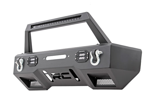11826 FR Bumper - Stubby - Hoop - BLK LED - Jeep Gladiator JT/Wrangler JK & JL Rough Country Canada