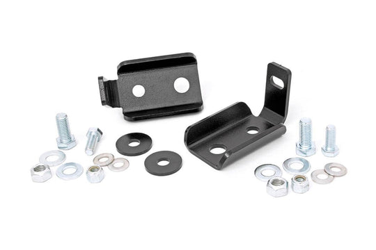 1020 Shock Relocation Brackets - Front - Jeep Wrangler JK (2007-2018) Rough Country Canada