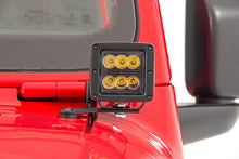 Charger l'image dans la galerie, 70052DRL Jeep 2-inch LED Lower Windshield Kit (18-21 Wrangler JL, 20-21 Gladiator JT - Black-Series w/ White DRL) Rough Country Canada