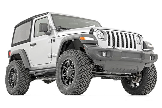 RCJ1846 Nerf Steps - Full Length - 2 Door - Jeep Wrangler JL 4WD (18-23) Rough Country Canada
