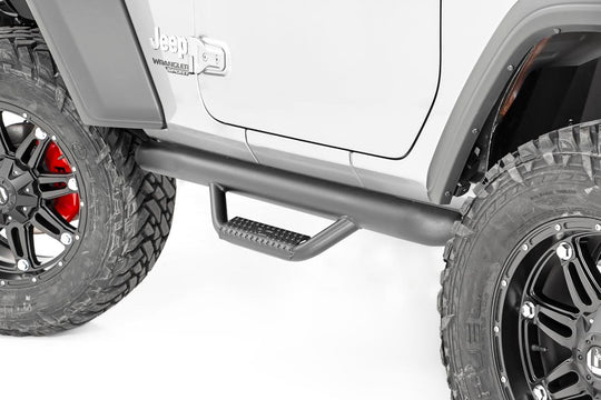 RCJ1846 Nerf Steps - Full Length - 2 Door - Jeep Wrangler JL 4WD (18-23) Rough Country Canada