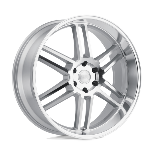 2410KTV305150S10 - Black Rhino Katavi 24X10 5X150  30mm Silver W/ Mirror-Cut Face - Black Rhino Wheels Canada