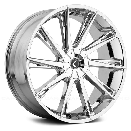 KR144-26152C18 - Kraze Swagg 26X10 5X127 / 5X139.7 ET 18mm Chrome - Kraze Wheels Canada
