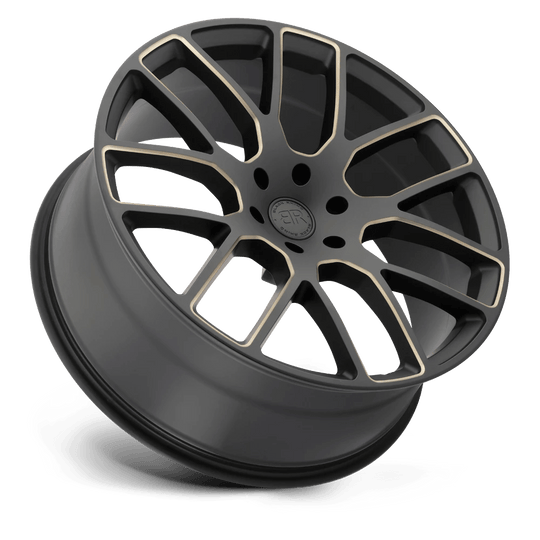 2090KUN305114M76 - Black Rhino Kunene 20X9 5X114.3  30mm Matte Black W/ Dark Tint Milled Spokes - Black Rhino Wheels Canada