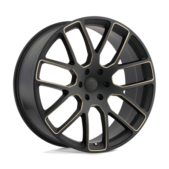 2090KUN306135M87 - Black Rhino Kunene 20X9 6X135  30mm Matte Black W/ Dark Tint Milled Spokes - Black Rhino Wheels Canada