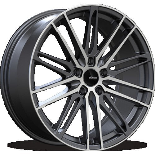 DS88508455 - Advanti Diviso 18X8 5X108 ET 45mm Matte Black with Machined Face - Advanti Wheels Canada