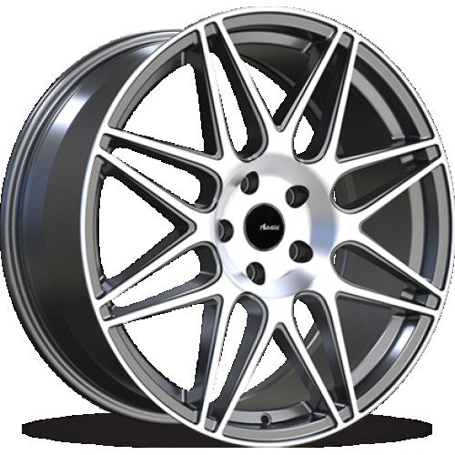 CL9A51245G - Advanti Classe 19X8.5 5X112 ET 45mm Matte Grey with Machined Face - Advanti Wheels Canada