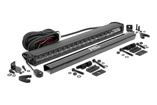 70720BL Black Series LED Light Bar - 20 Inch - Single Row Rough Country Canada