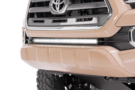 70619BLDRL LED Light - Lower Grille Mnt - 30" Black Single Row - White DRL - Toyota Tacoma (16-23) Rough Country Canada