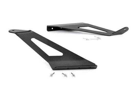 70513A LED Light Mount - Upper Windshield - 50" Curved - Chevy/GMC 2500HD/3500HD (15-19) Rough Country Canada