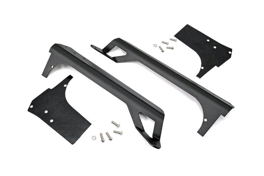 70503 LED Light Mounts - Upper Windshield - 50" - Jeep Wrangler TJ (97-06) Rough Country Canada