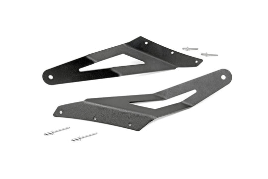 70538A LED Light Mounts - Upper Windshield - 54" Curved - Dodge 2500/Ram 3500 (03-09) Rough Country Canada