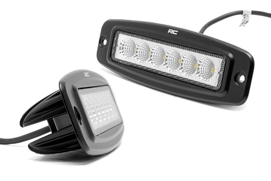 70916 Chrome Series LED Light Pair - 6 Inch - Flush Mount Rough Country Canada