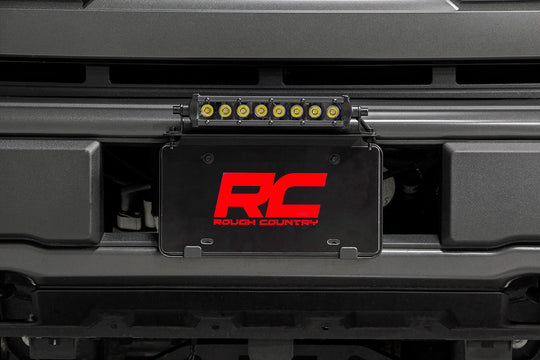 70183 LED Light - License Plate Mount - 8" Single Row Black Series Rough Country Canada